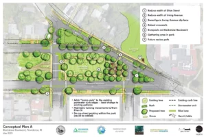 Conceptual Plan A: Bump out edges