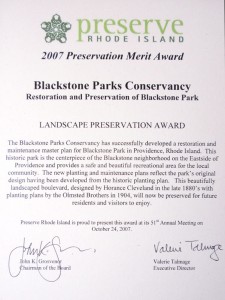 Preservation Merit Award from Preserve Rhode Island